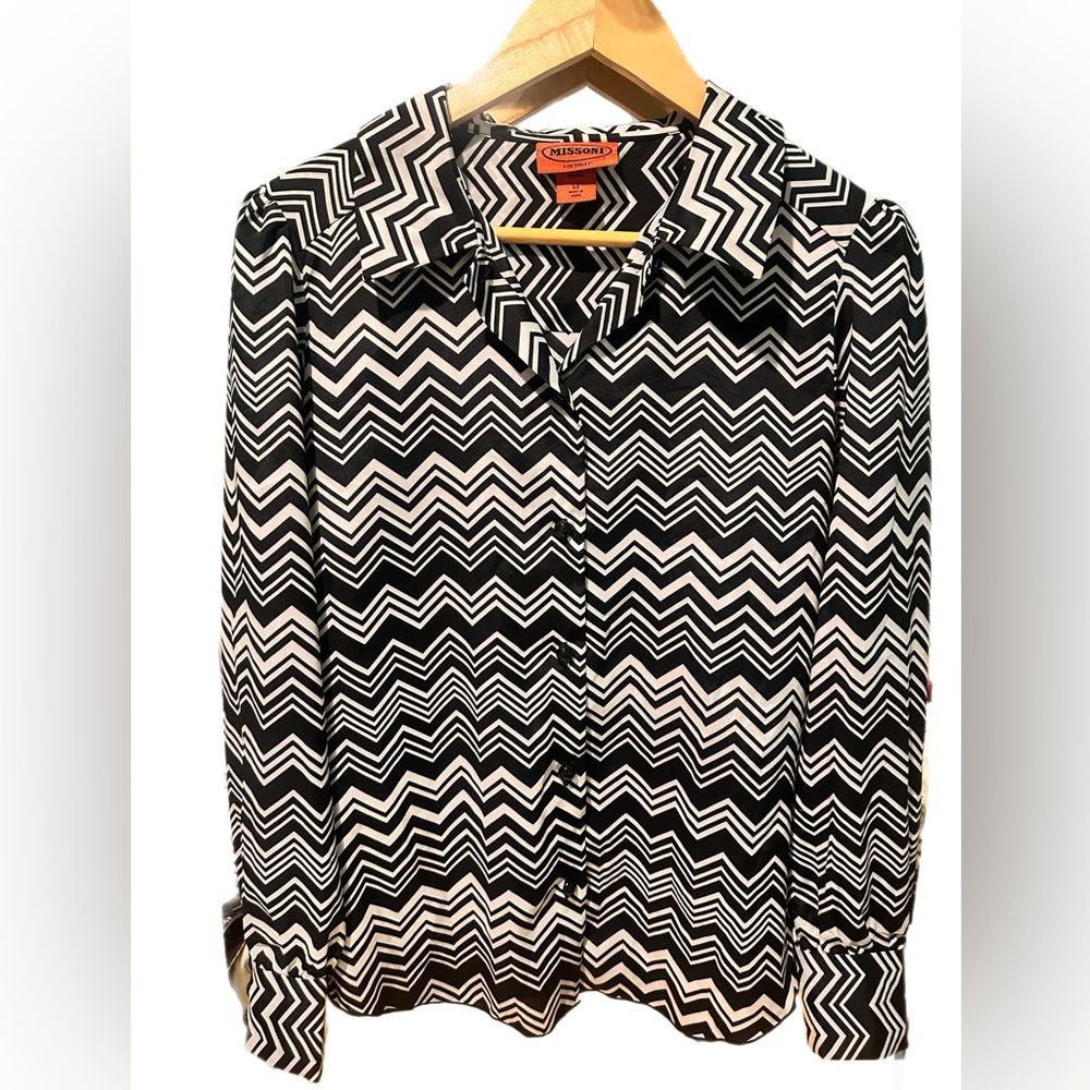 Missoni for Target Black & White Blouse M